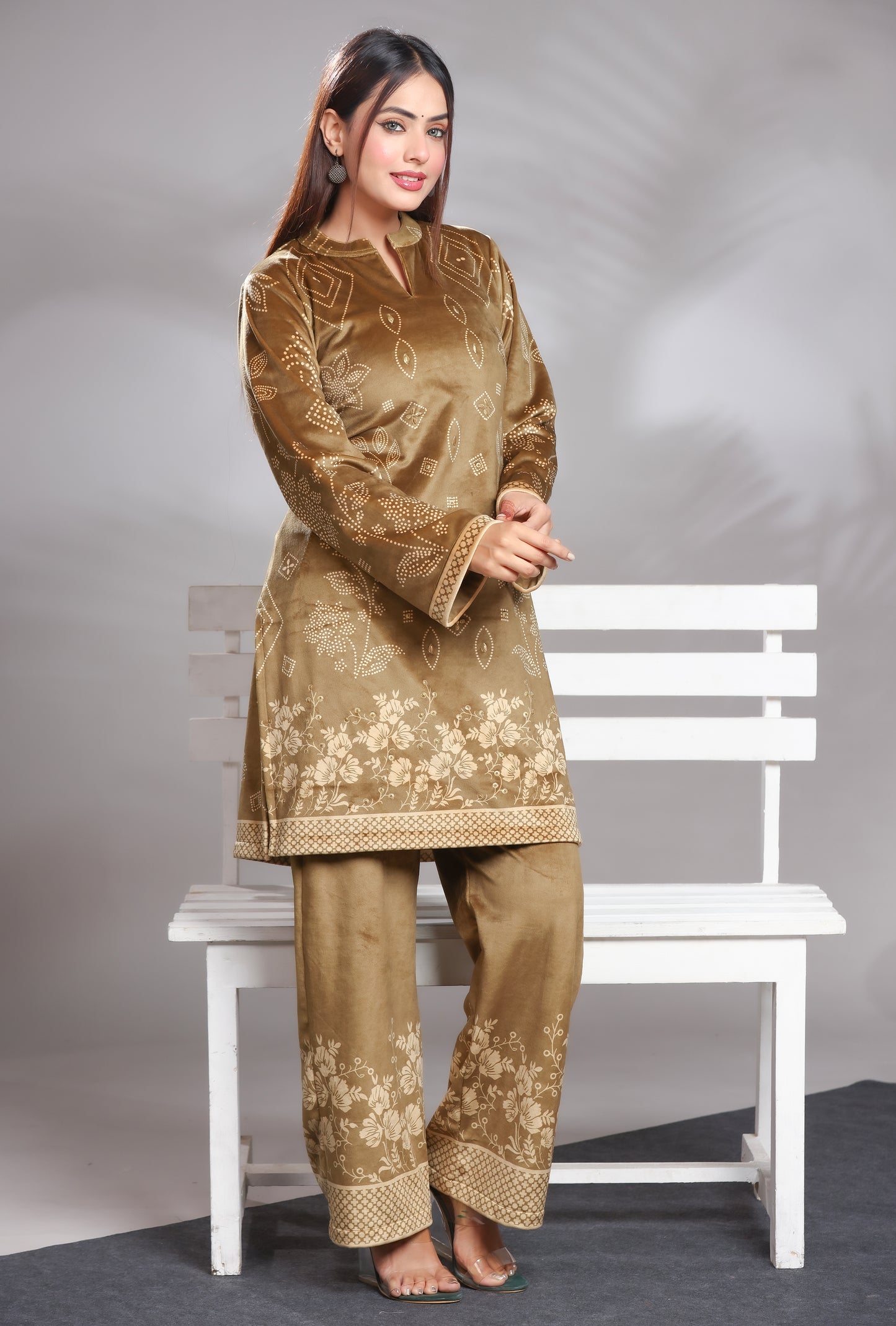 Velvet Essence Printed Co-ord Set