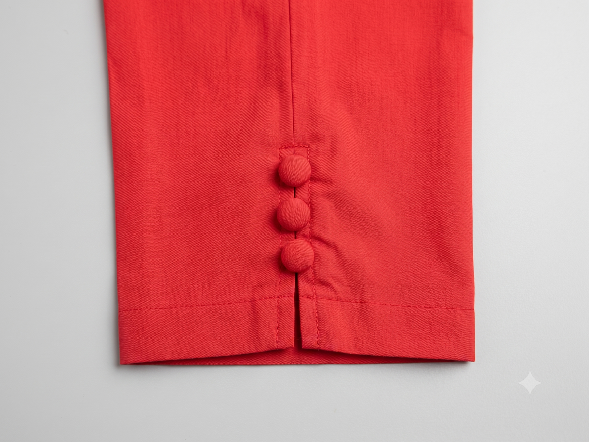 Women’s Vibrant Red Elasticated Trousers