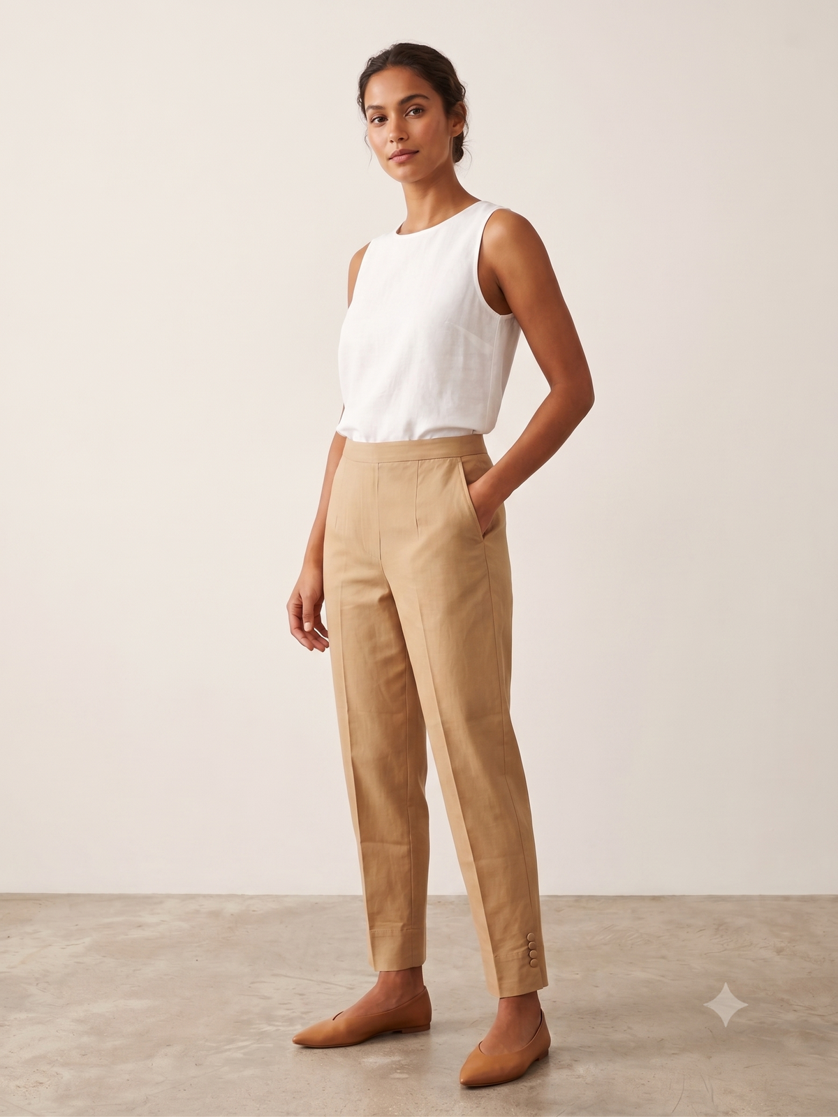 Women’s Vibrant Red Elasticated Trousers