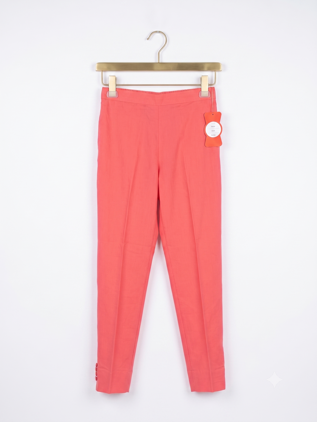 Women’s Vibrant Red Elasticated Trousers