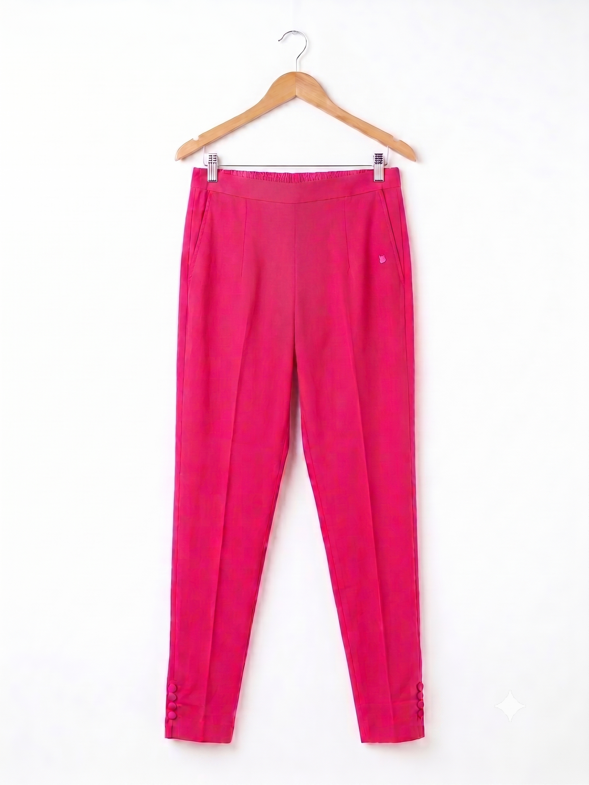 Women’s Vibrant Red Elasticated Trousers