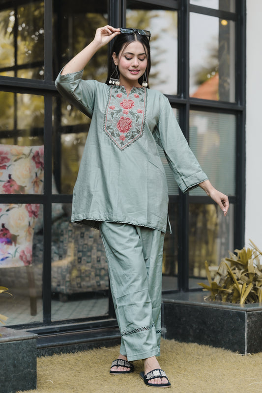 Lush Meadow Cross-Knit Co-ord Set