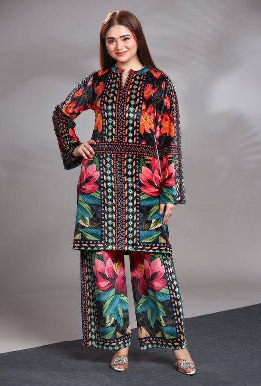 Velvet Floral Co-ord Set
